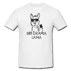 Koszulka męska biała No Drama Lama
